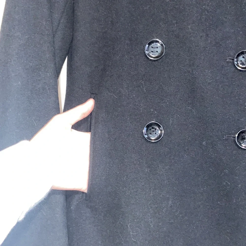 Calvin Klein Wool and Cashmere Blend Peacoat - Picture 4 of 10